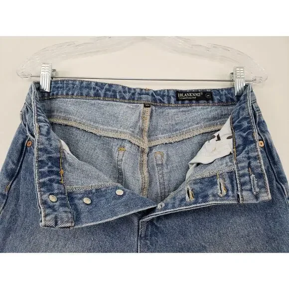 Blank NYC The Madison Crop High Rise Jeans 28 Distressed Cottagecore Festival - Picture 8 of 10